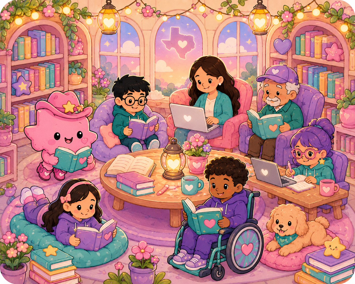 Lantern Path illustration — a warm, welcoming lantern guiding families through the Texas IDD system
